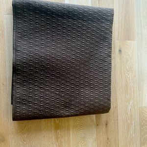 Restoration Hardware King Size Coverlet, Brown, Silk front, Cotton Back